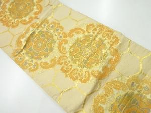 アンティーク 亀甲に華紋模様織出し袋帯(材料)